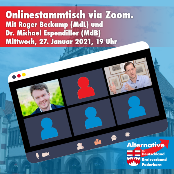 Read more about the article Online Stammtisch Zoom am 27. Januar 2021