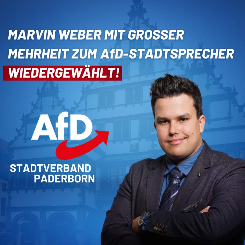 You are currently viewing AfD SV Sprecher Marvin Weber wiedergewählt