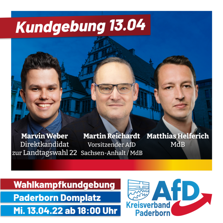AfD-Kundgebung zur Landtagswahl in Paderborn