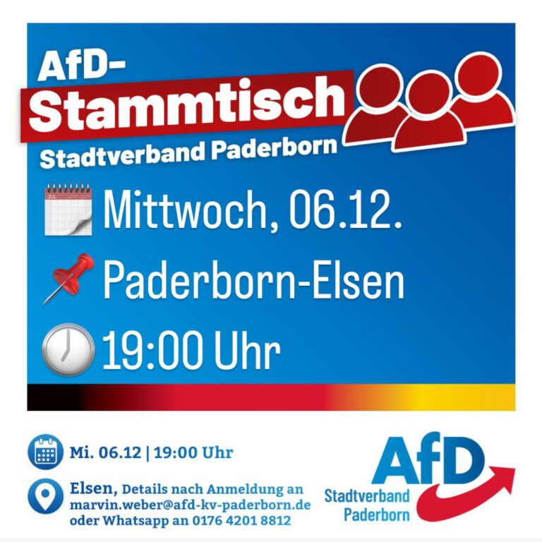 AfD Stammtisch Paderborn Elsen 06.12.23