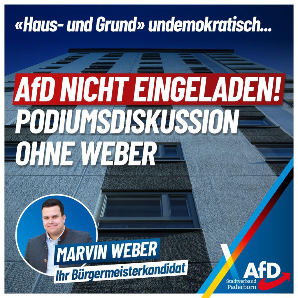 Wenn die AfD nicht zur Podiumsdiskussion eingeladen wird
