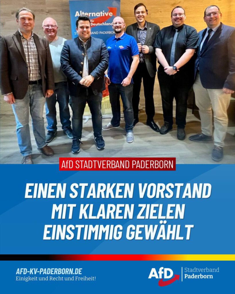 Stadtverbandsvorstand AfD Paderborn wiedergewählt